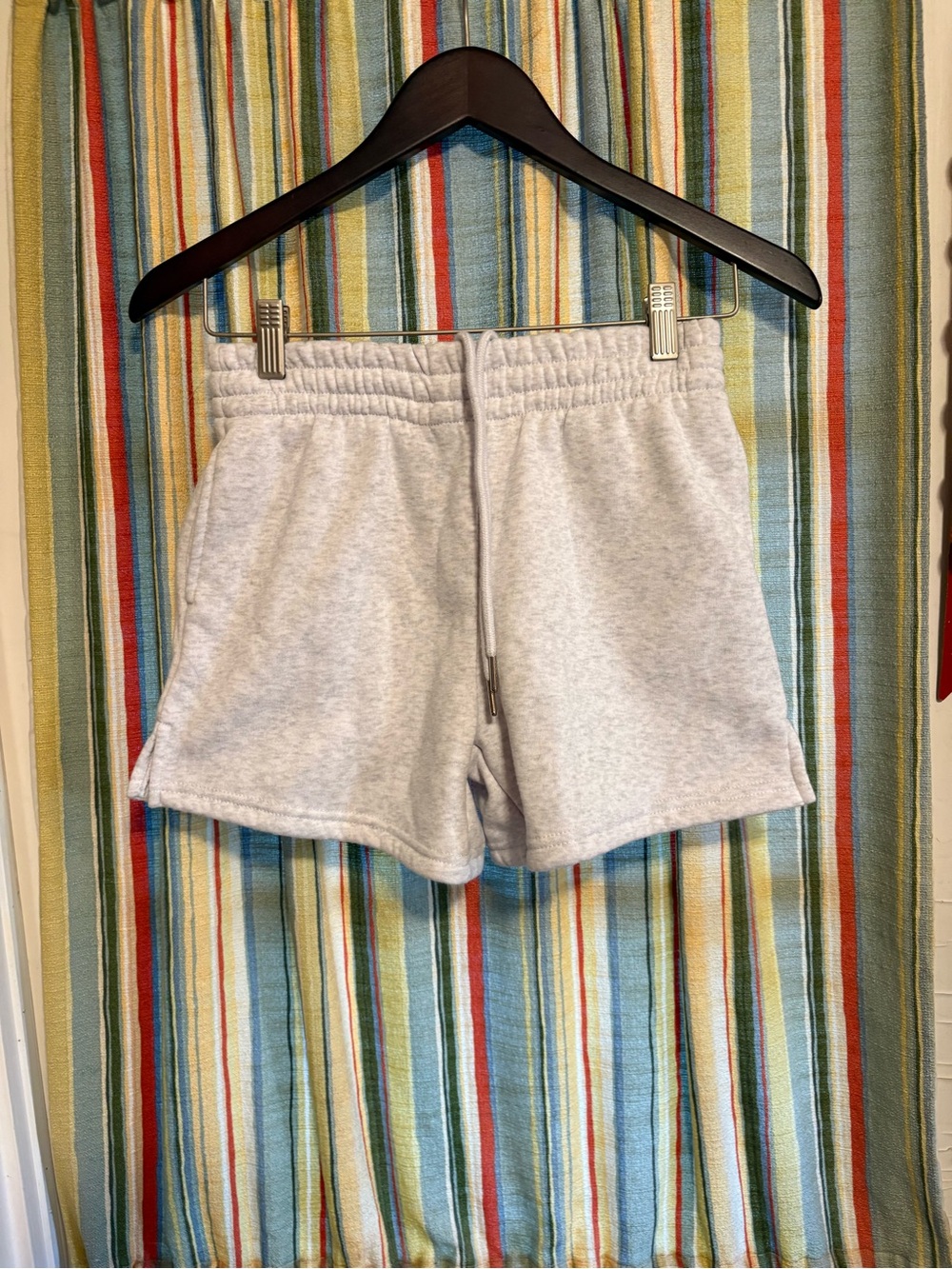 Women’s Athletic Drawstring Shorts in Light Gray